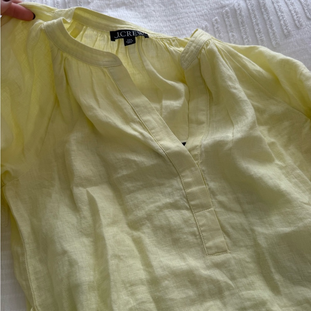 J. Crew Light Yellow Long Sleeve Dress - Picture 5 of 7